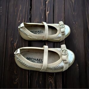 Michael Kors Gold Ballet Flats little girls Size 6